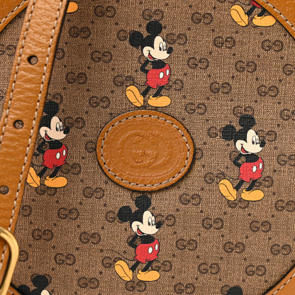 Gucci X DISNEY Mini Vintage GG Supreme Monogram Mickey Mouse Round Shoulder Bag Beige Vintage Sun Oil 8 of 10