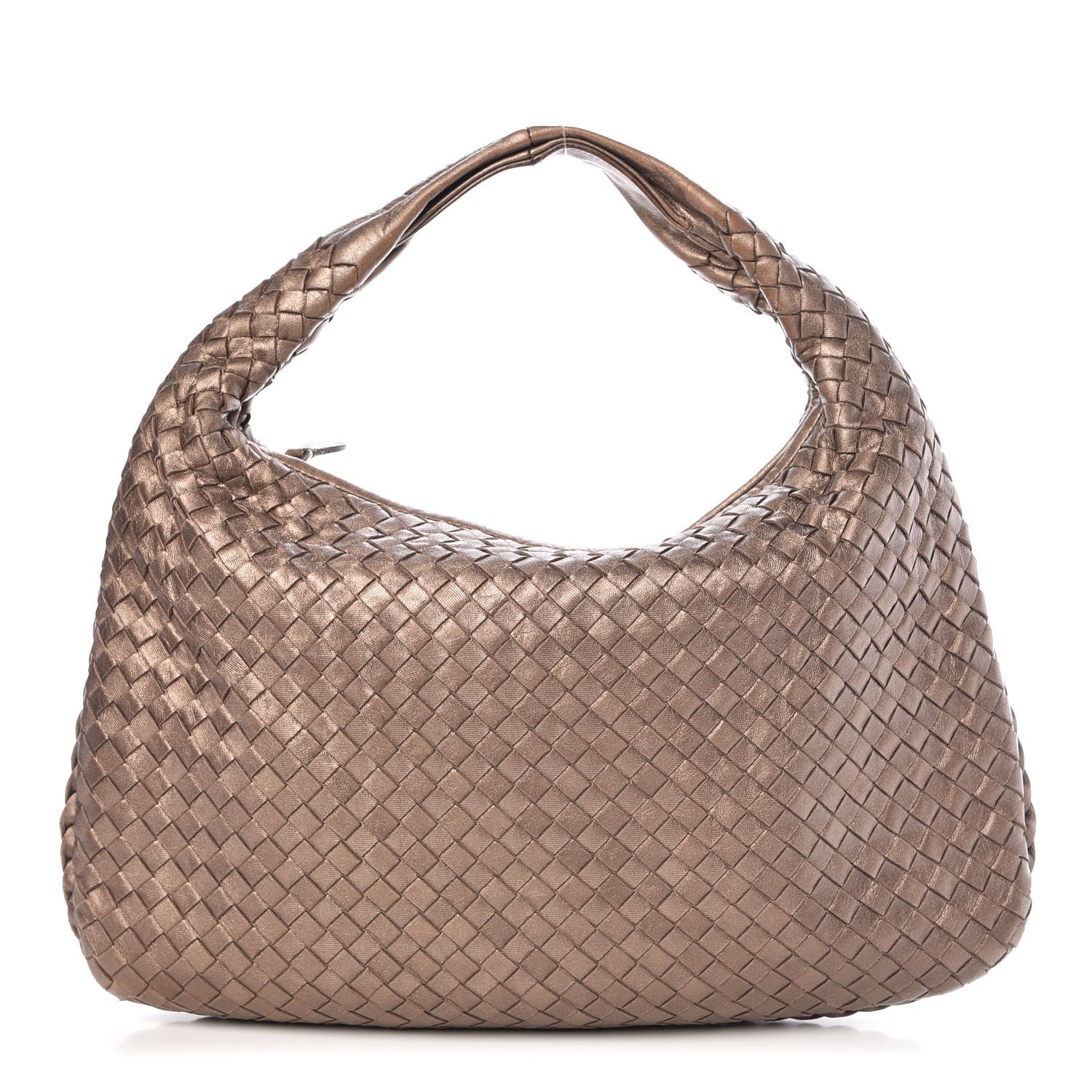 Bottega Veneta Metallic Nappa Intrecciato Medium Veneta Elephant 1 of 12