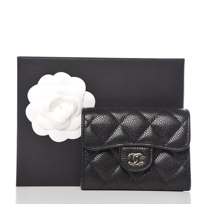 Chanel Caviar Quilted Flap Card Holder Wallet Black 8 of 8