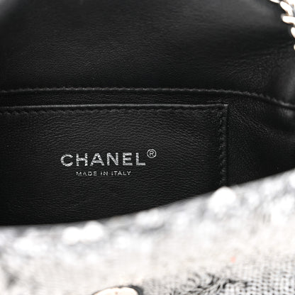 Chanel Sequin Mini Rectangular Flap Silver 6 of 10