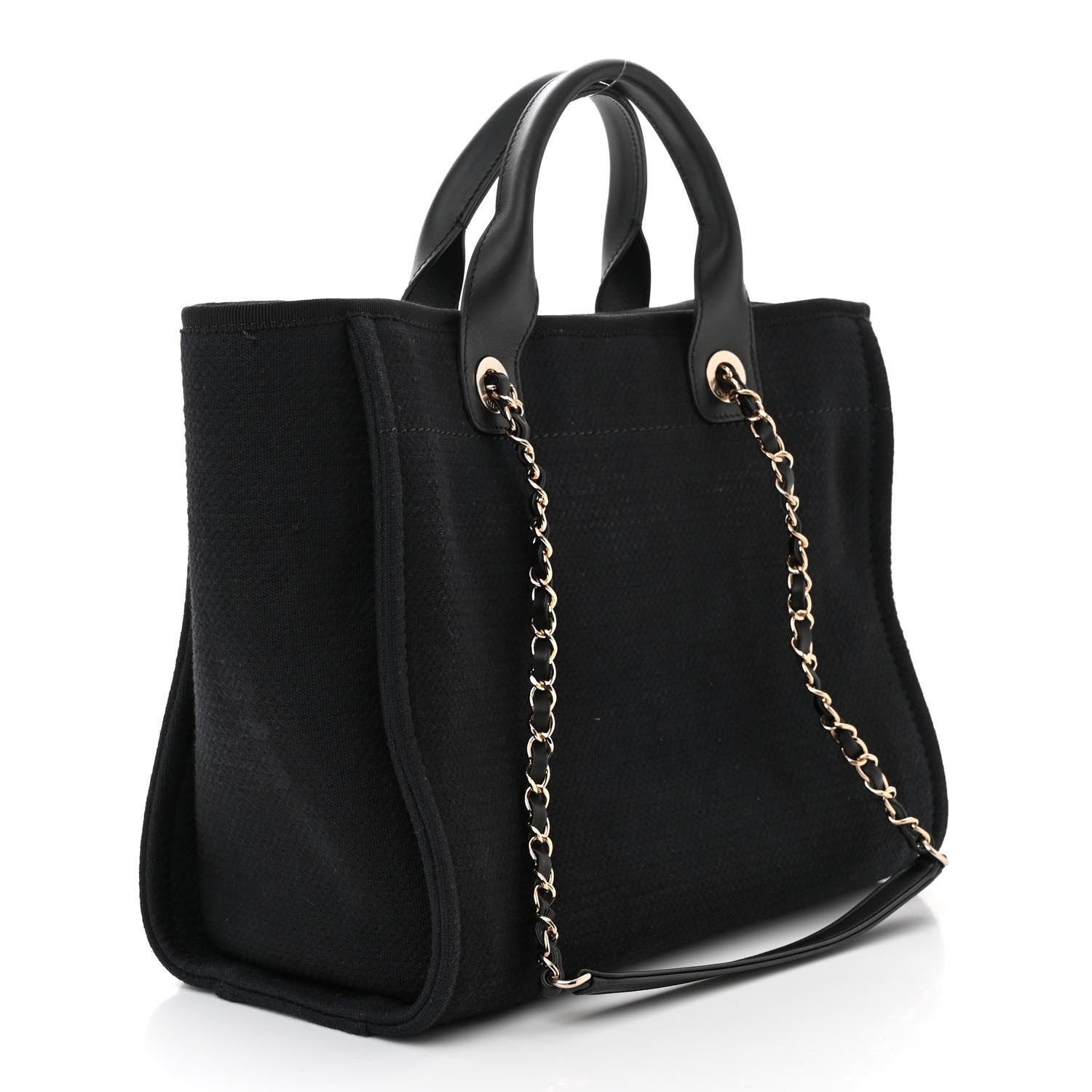Chanel Mixed Fibers Small Deauville Tote Black 3 of 11