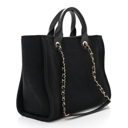 Chanel Mixed Fibers Small Deauville Tote Black 3 of 11