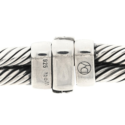 David Yurman Sterling Silver 18K Yellow Gold Diamond Citrine Elongated Albion Cable Bracelet 3 of 3