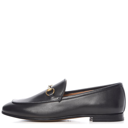 Gucci Calfskin Womens Jordaan Loafers 37 Black 1 of 8