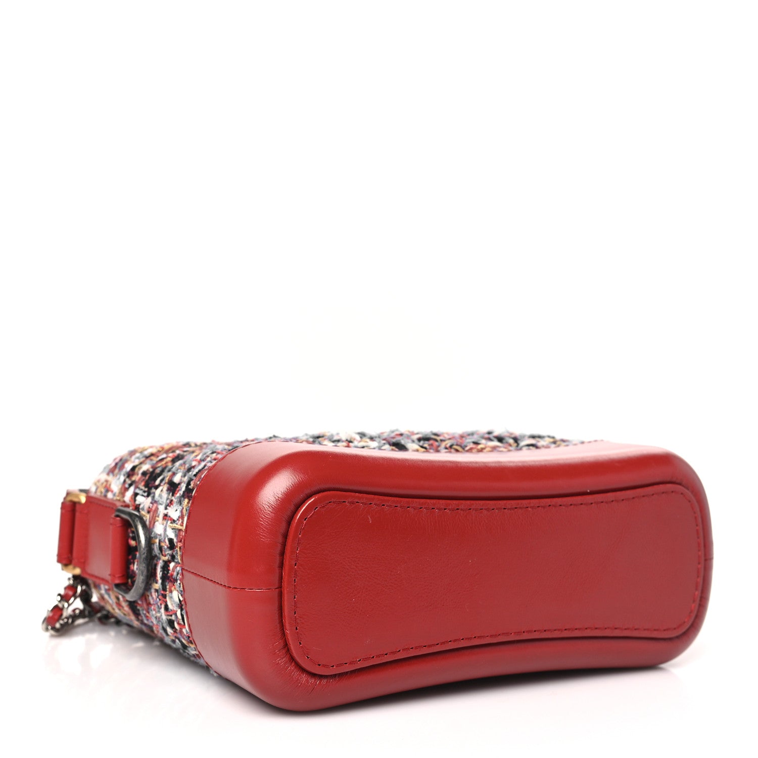 Chanel Tweed Calfskin Small Gabrielle Hobo Red 4 of 10