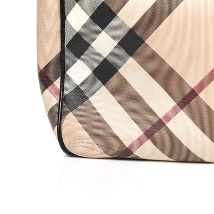Burberry Patent Trim Nova Check Tote Black 12 of 12