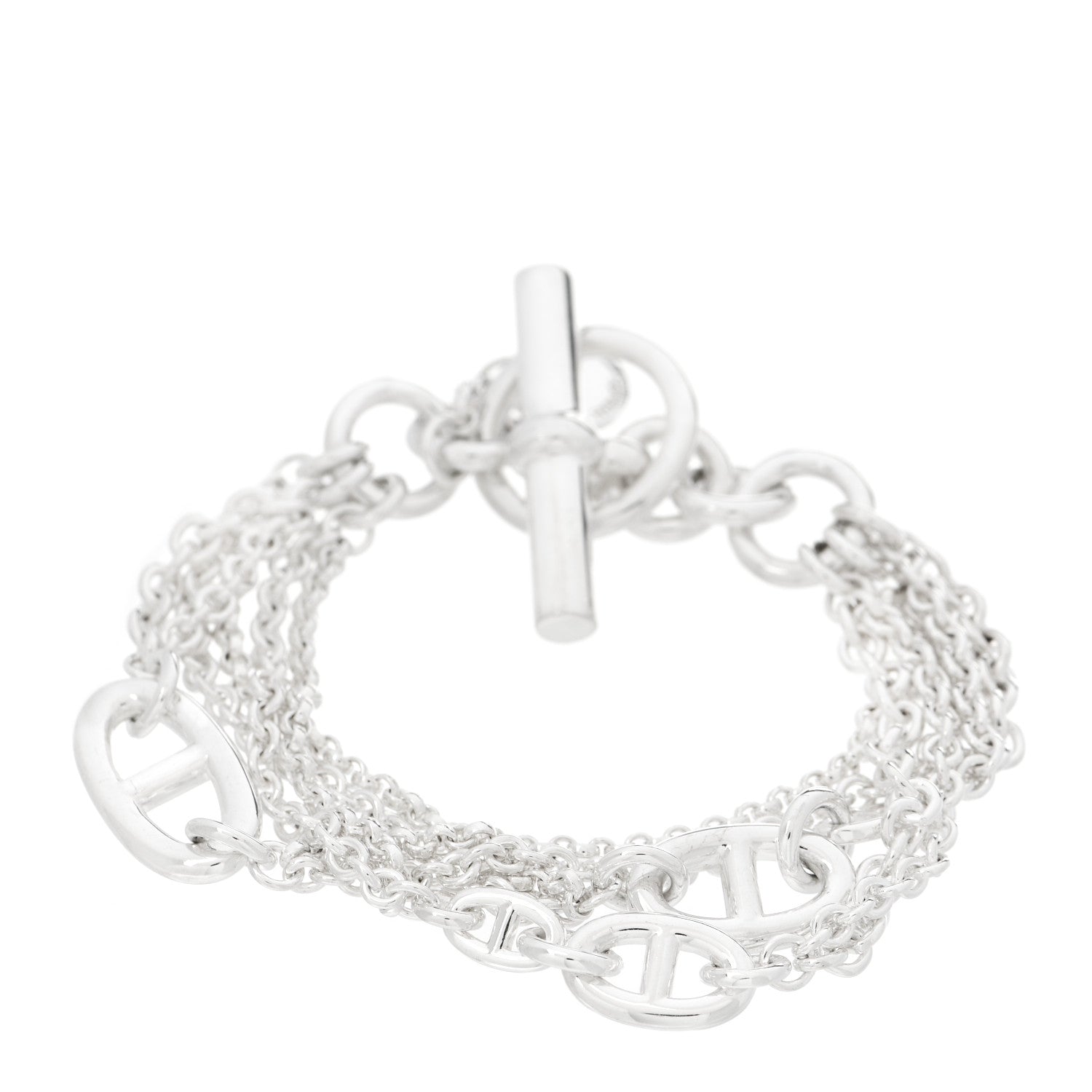 Hermes Sterling Silver GM New Farandole Bracelet SH 1 of 4
