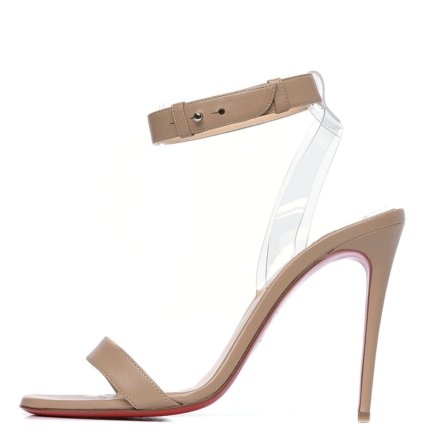 Nappa Shiny PVC Jonatina 100 Sandals 37.5 Nude