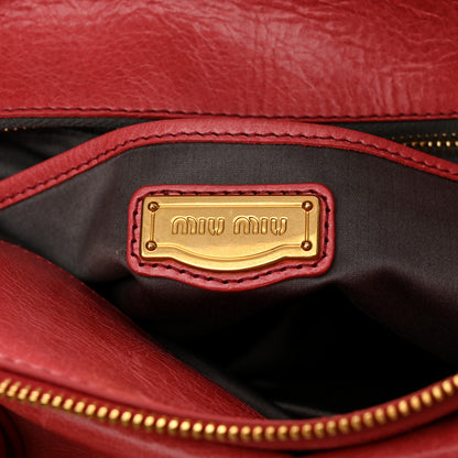 Miu Miu Vitello Lux Satchel Bag Rosa 6 of 9