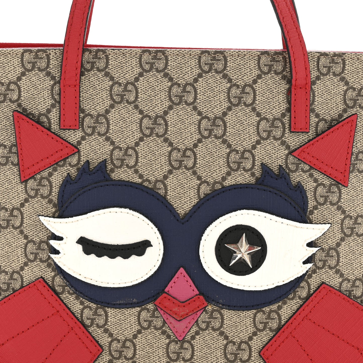 GG Supreme Monogram Kids Owl Tote