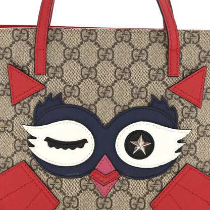 Gucci GG Supreme Monogram Kids Owl Tote 8 of 12
