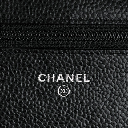 Chanel Caviar Quilted Wallet On Chain WOC Black 6 of 8