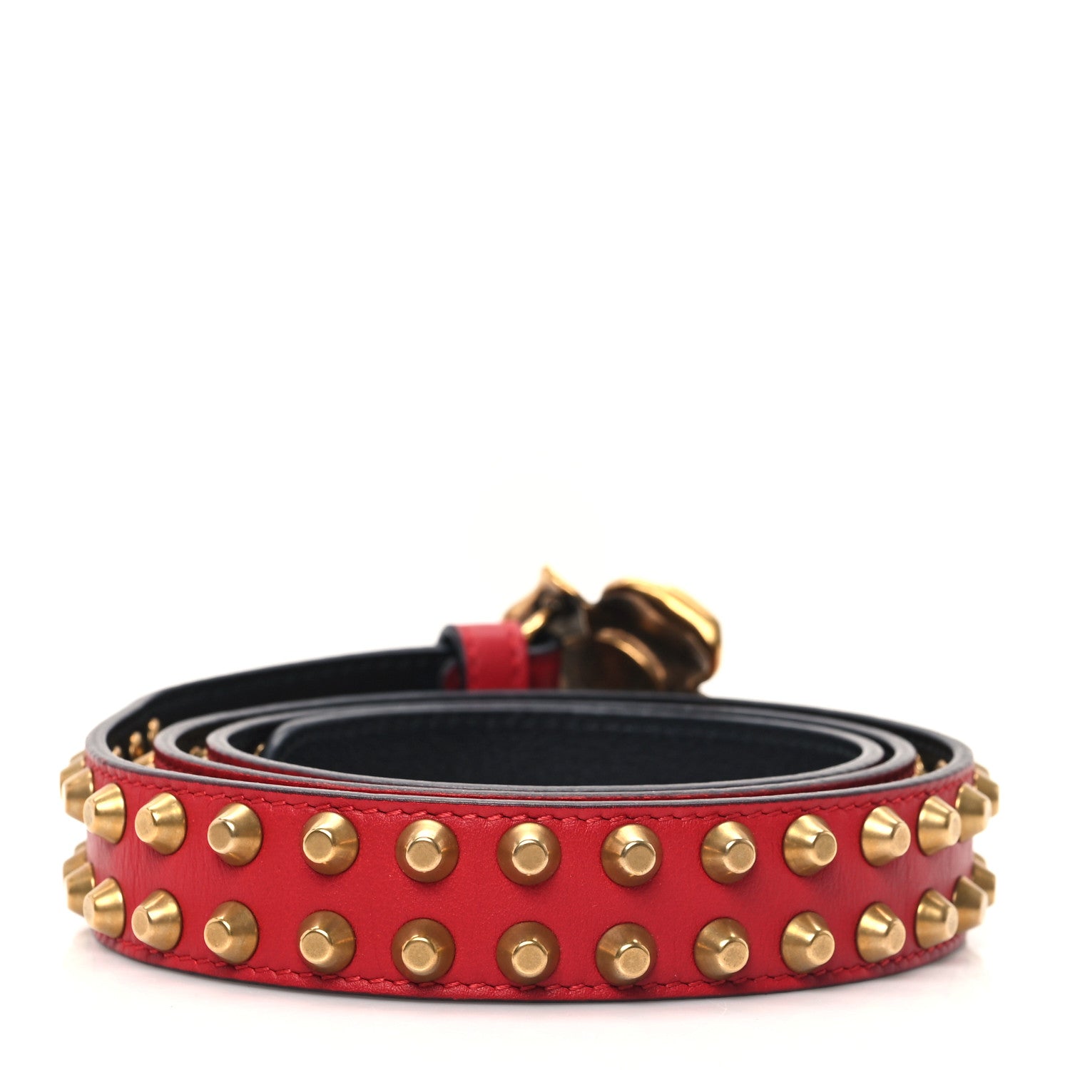 Gucci Calfskin Metal Flower Interlocking G Belt 90 36 Red 2 of 4
