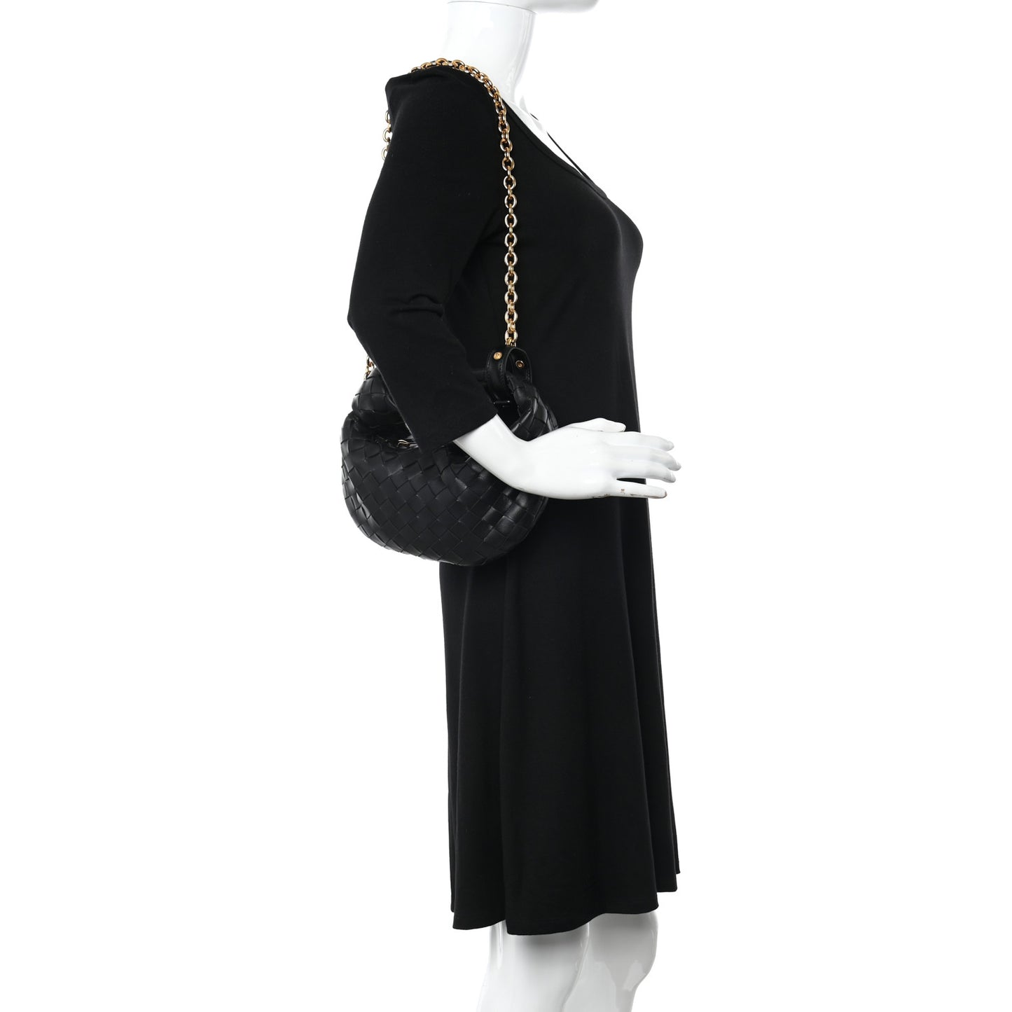 Nappa Intrecciato Mini Chain Jodie Black