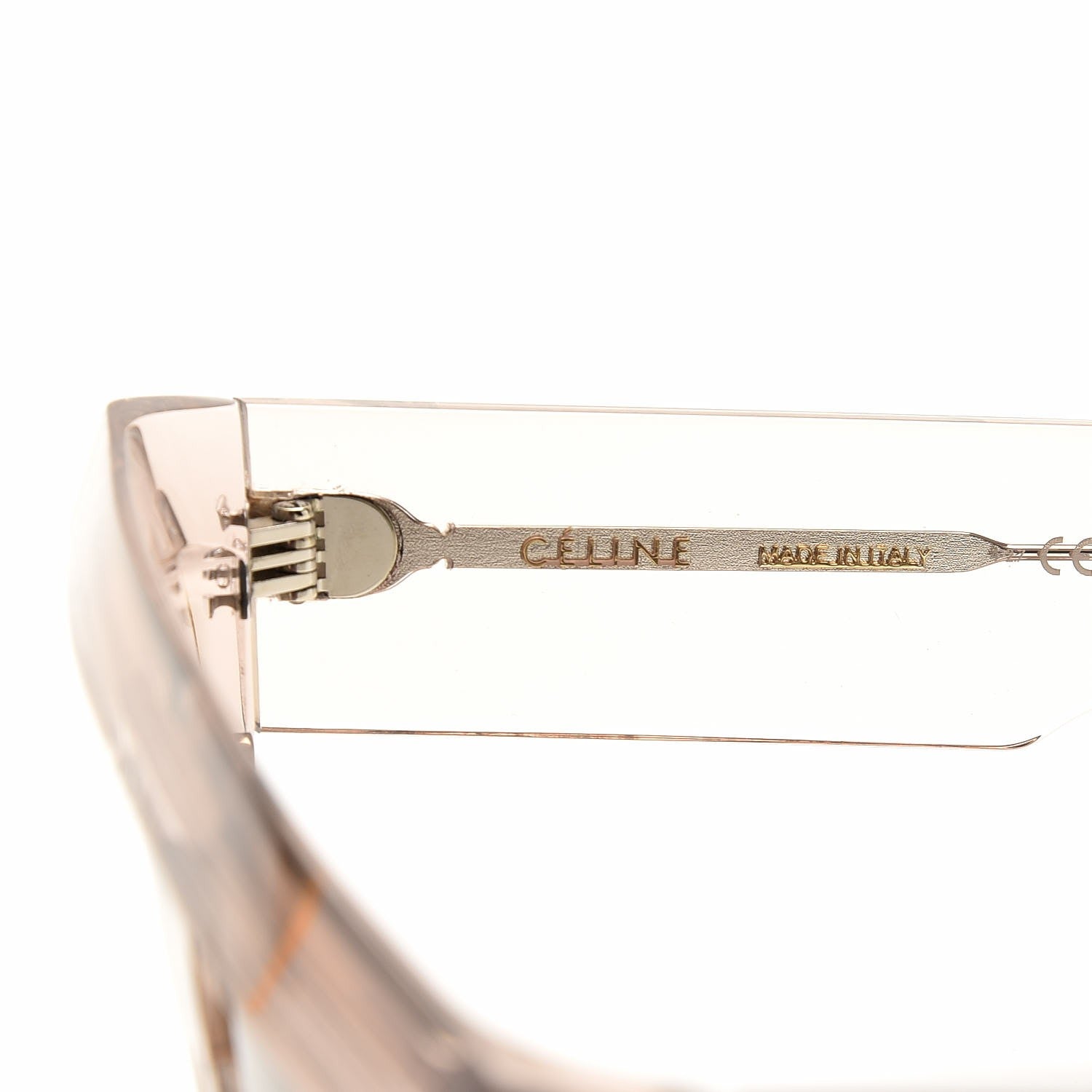 Celine Square Acetate Transparent Smoke Flat Sunglasses CL 40030F Pink 6 of 8