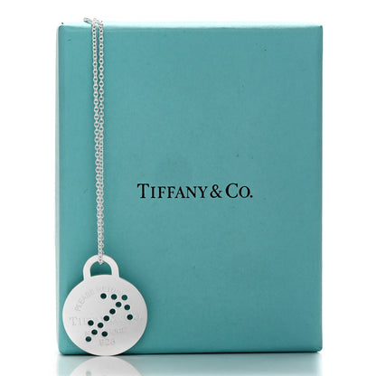 Tiffany Sterling Silver Return to Tiffany Zodiac Sagittarius Round Tag Pendant Necklace 7 of 7