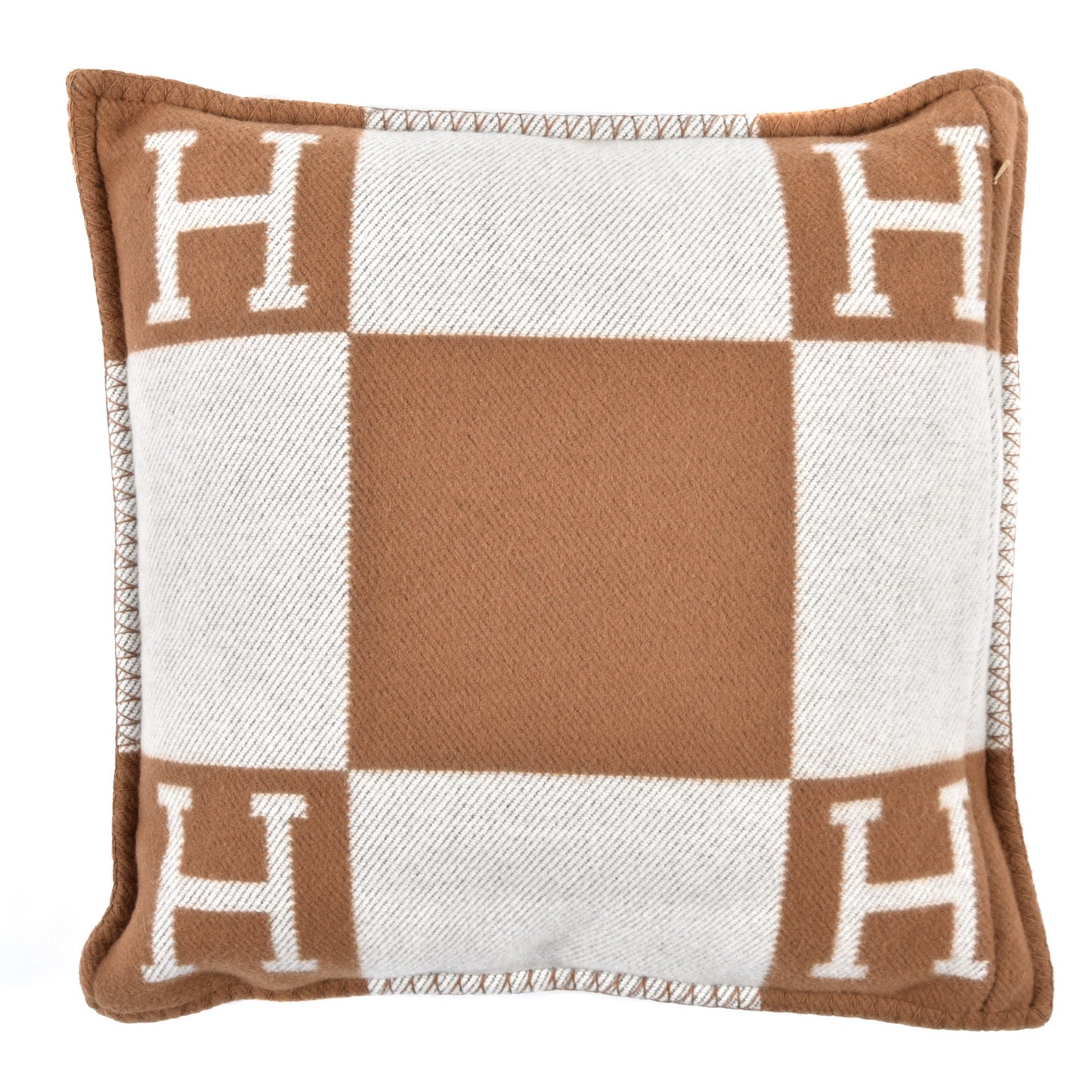 Wool Cashmere Avalon Pillow PM Ecru Camel