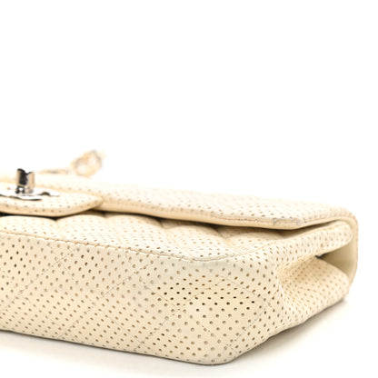 Chanel Lambskin Perforated East West Flap White 8 of 13