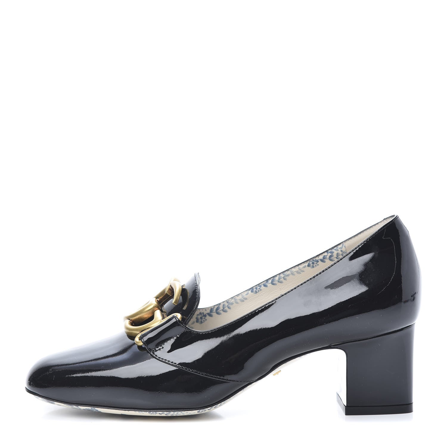 Gucci Vernice GG Victoire 55mm Loafer Pumps 36 Black 1 of 9