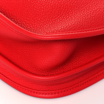 Hermes Taurillon Clemence Evelyne III PM Rouge De Coeur 9 of 12