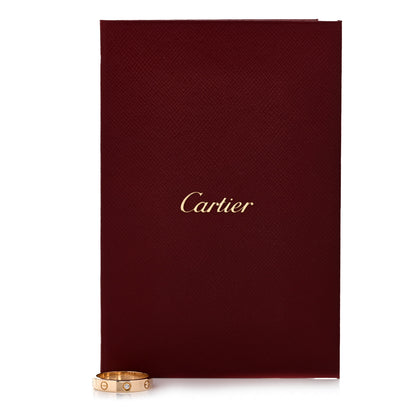 Cartier 18K Yellow Gold Diamond 4mm LOVE Wedding Band Ring 56 7.5 5 of 5