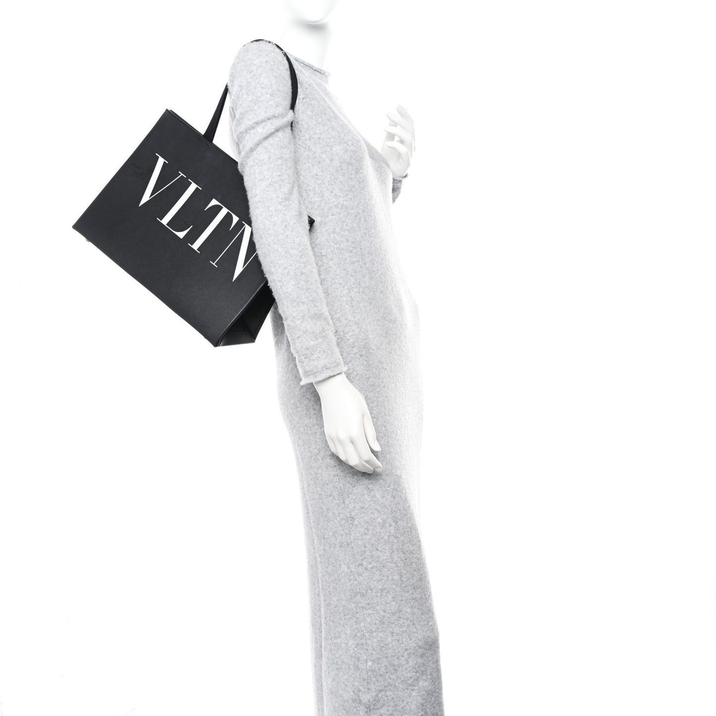 Printed Calfskin VLTN Tote Black