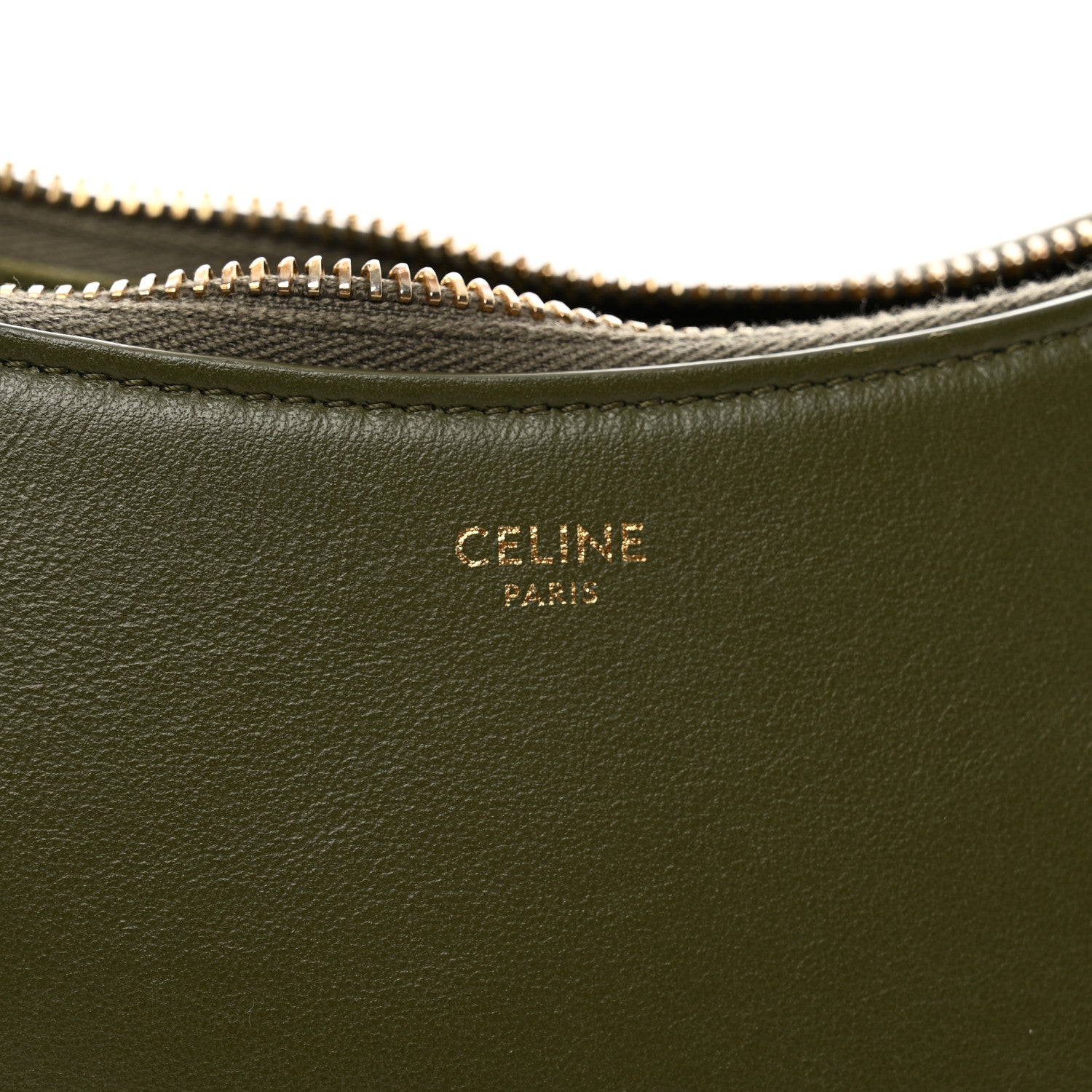 Celine Smooth Calfskin Medium Strap Ava Shoulder Bag Dark Olive 7 of 10