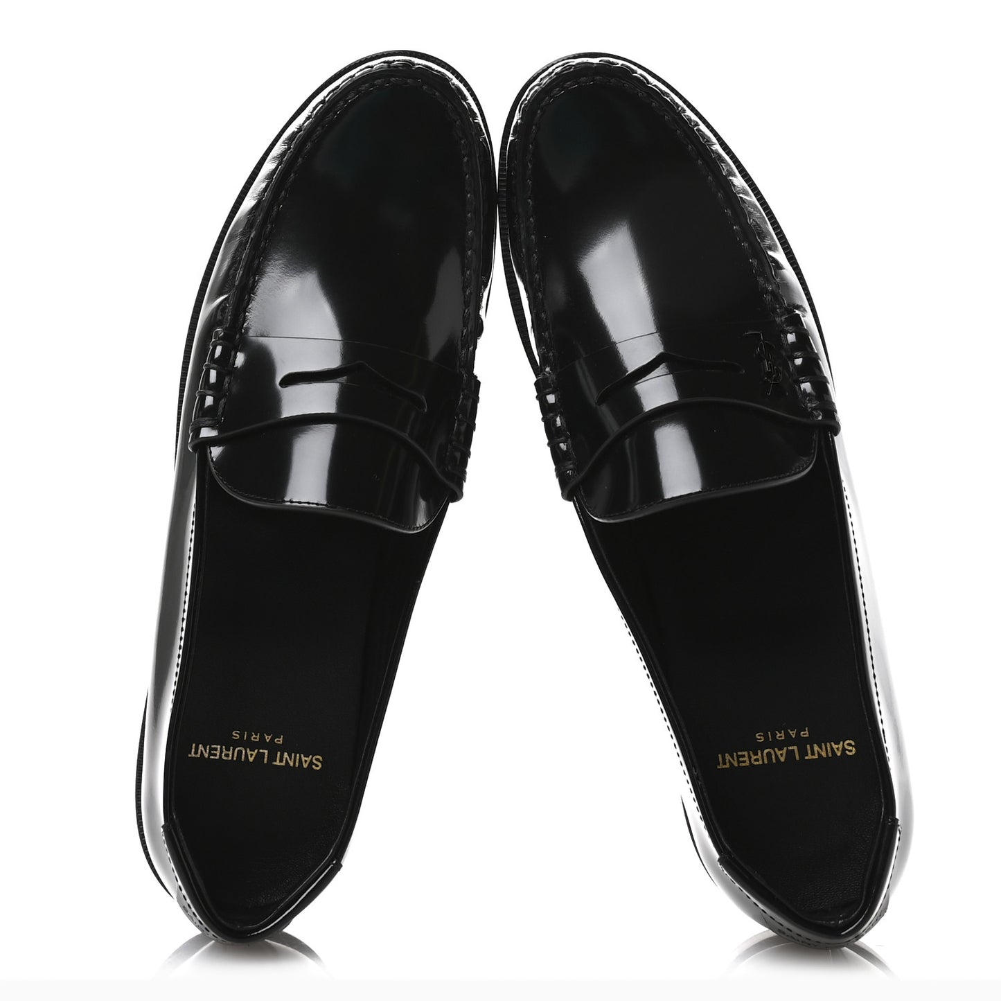 Calfskin Penny Loafers 38 Black