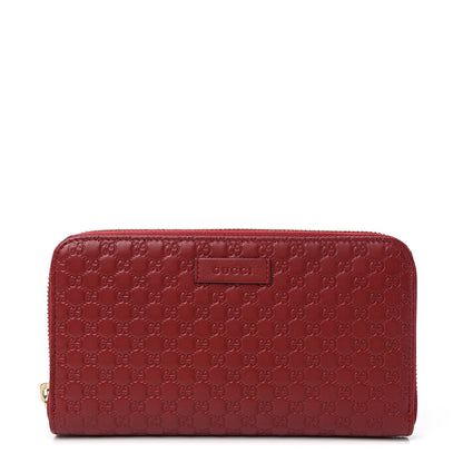 Gucci Microguccissima Zip Around Wallet Red 1 of 7