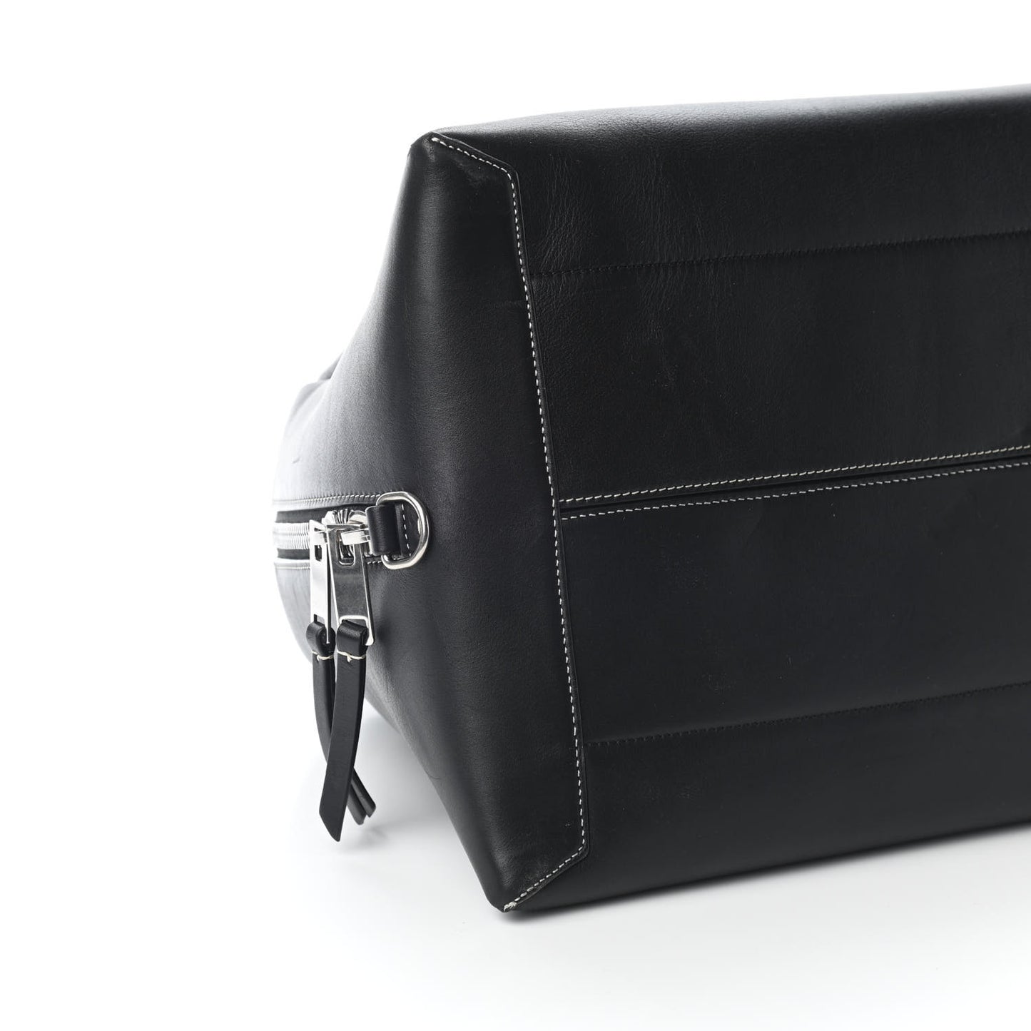 Natural Calfskin Bowling Bag Black
