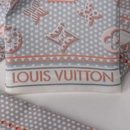 Louis Vuitton Silk Monodots Bandeau Light Blue 4 of 4