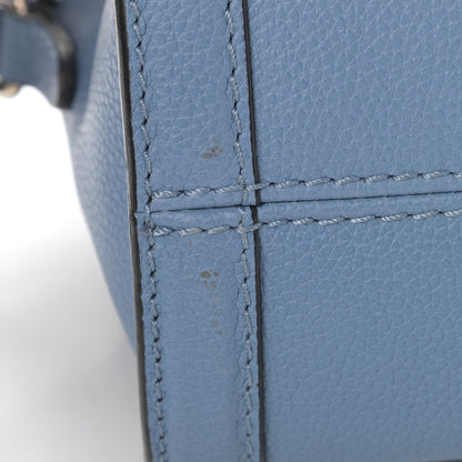 Alexander McQueen Pebbled Calfskin Mini Padlock Tote Light Blue 9 of 10