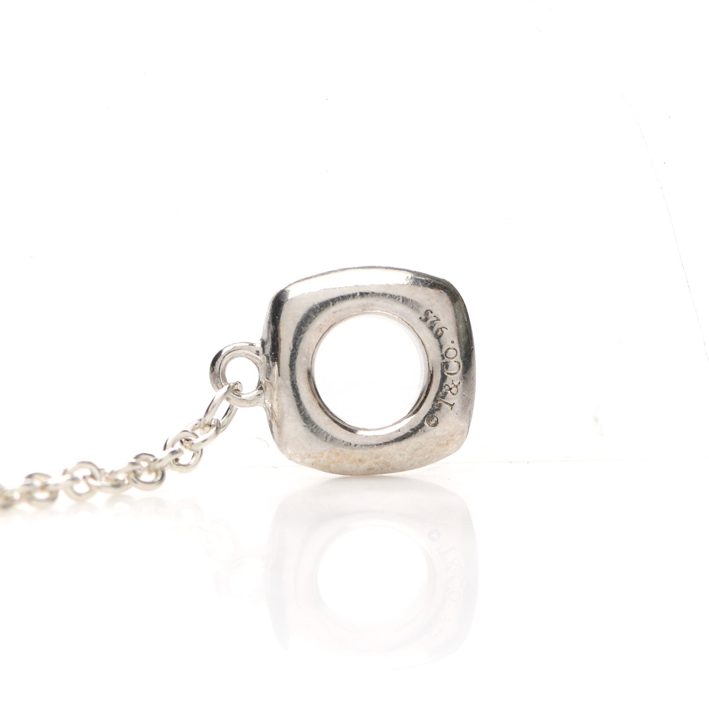 Sterling Silver Pearl Elsa Peretti Cushion Station Necklace