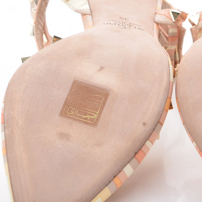 Valentino Garavani Nappa Native Couture 1975 Rockstud Ankle Strap 65mm Pumps 39 Mandarin Sorbet 8 of 9