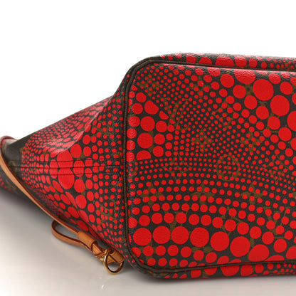Louis Vuitton Monogram Kusama Waves Neverfull MM Red 6 of 7