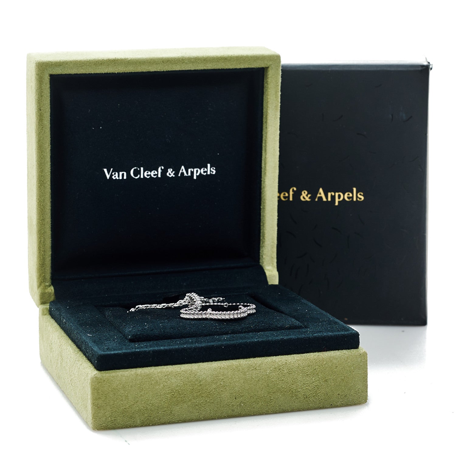 Van Cleef & Arpels 18K White Gold Black Onyx Magic Alhambra Pendant Necklace 6 of 6