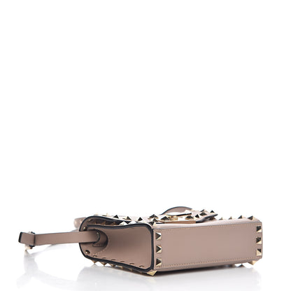 Valentino Garavani Vitello Mini Rockstud Flip Lock Crossbody Bag Poudre 4 of 11