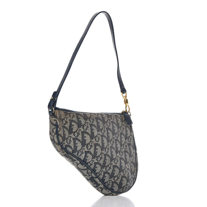 Christian Dior Monogram Mini Saddle Pochette Navy 3 of 8