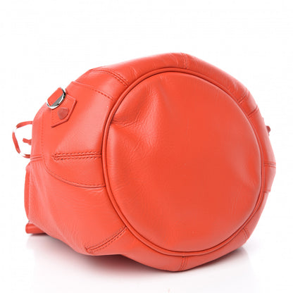 Balenciaga Matte Goatskin Rubber Covered Classic Hardware Mini Pompon Rouge Coquelicot Rouge Braise 4 of 13