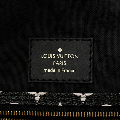 Louis Vuitton Monogram Giant Crafty Neverfull MM Creme Rouge Black 7 of 12