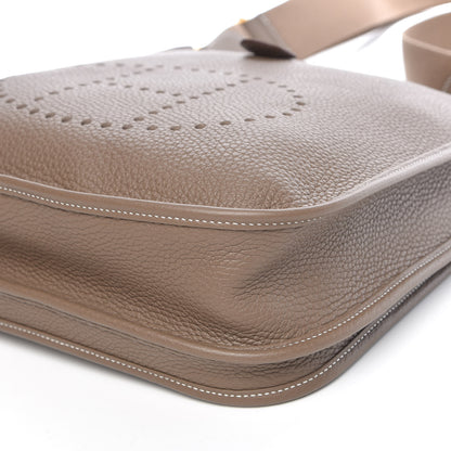 Hermes Taurillon Clemence Evelyne III PM Etoupe 9 of 10