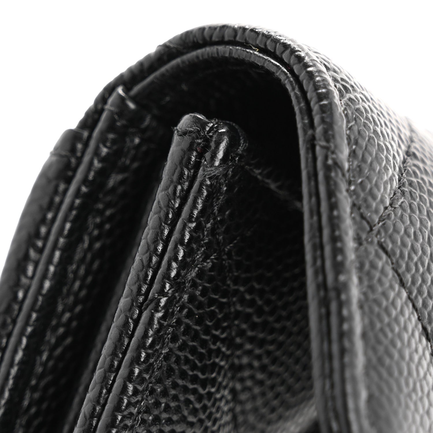 Chanel Caviar Quilted Flap Card Holder Wallet Black 10 of 12