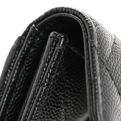 Chanel Caviar Quilted Flap Card Holder Wallet Black 10 of 12