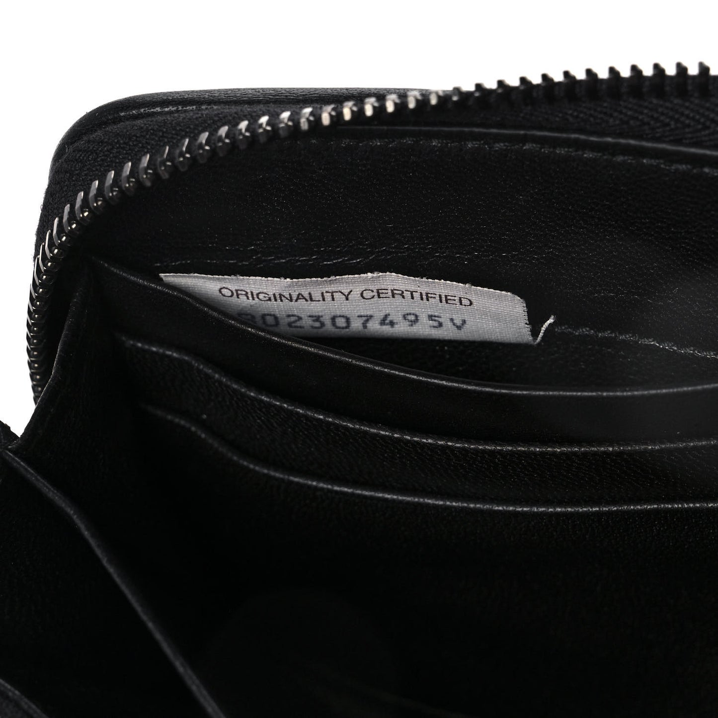 Nappa Intrecciato Zip Around Wallet Orange Black
