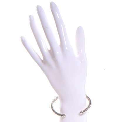 David Yurman Sterling Silver Diamond 5mm Cable Classics Dome Bracelet 2 of 4