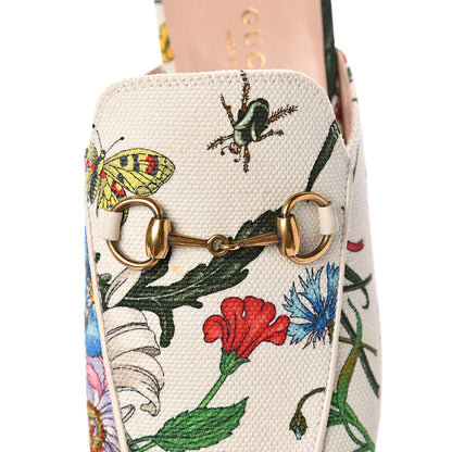 Gucci Canvas Flora Womens Princetown Slippers 36.5 White Multicolor 9 of 10