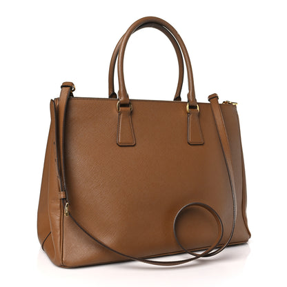 Prada Saffiano Lux Large Galleria Double Zip Tote Cannella 3 of 14