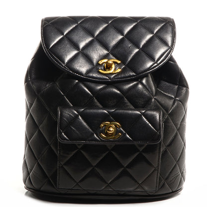 Chanel Lambskin Quilted Backpack Black 1 of 10