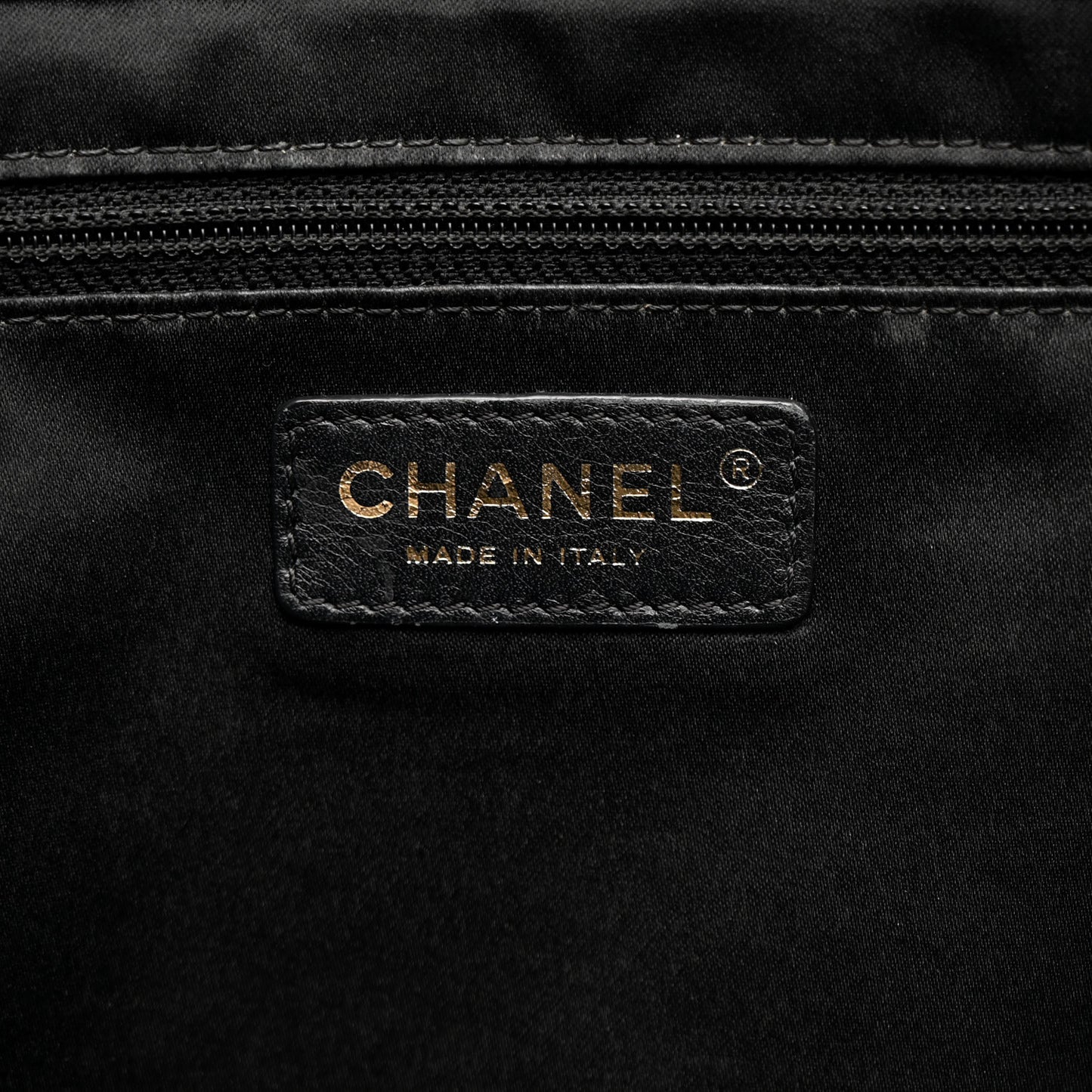 Lambskin Quilted Large Tote Black