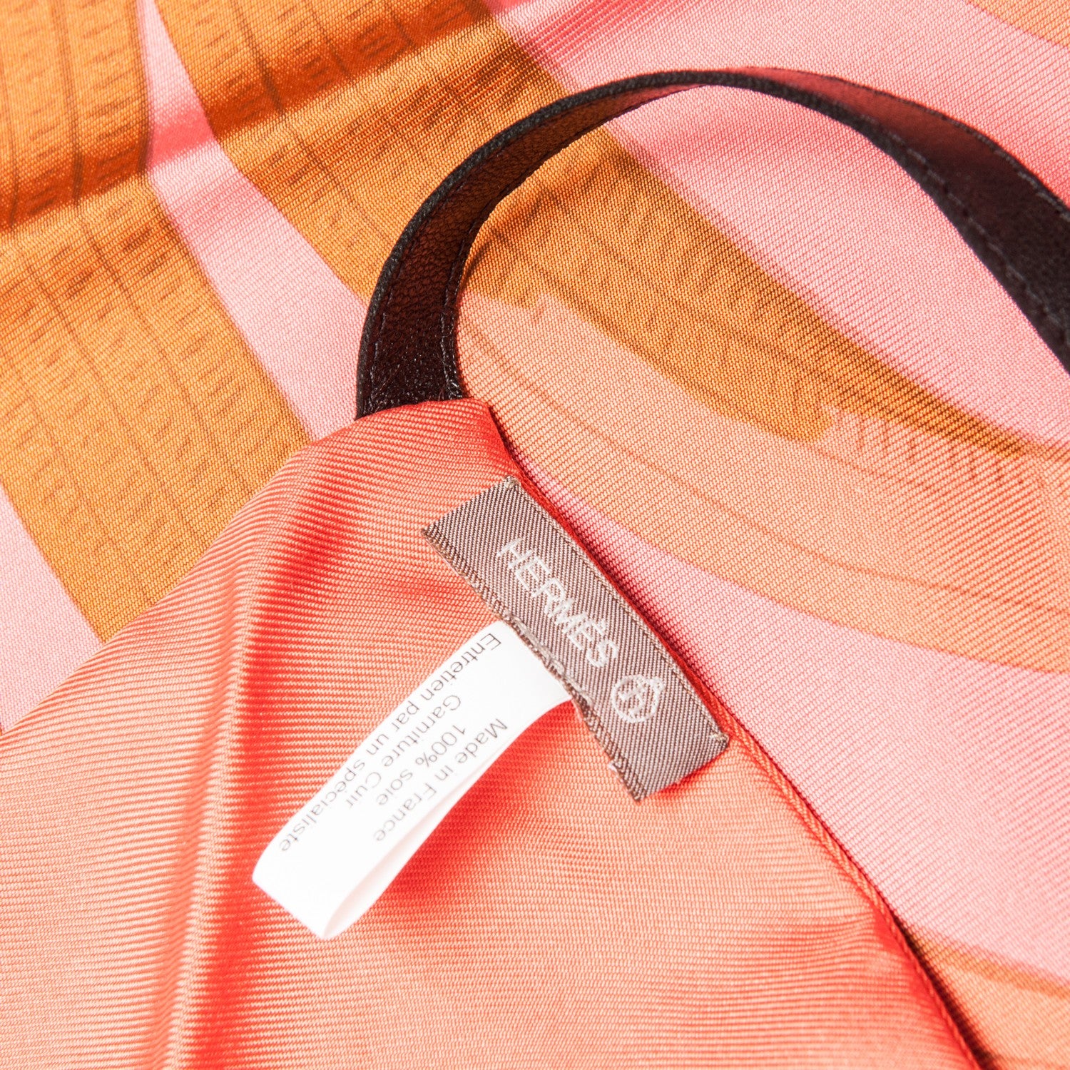 Hermes Silk Dip Dye Petit H Tigre Royal Triangle Shawl 5 of 7